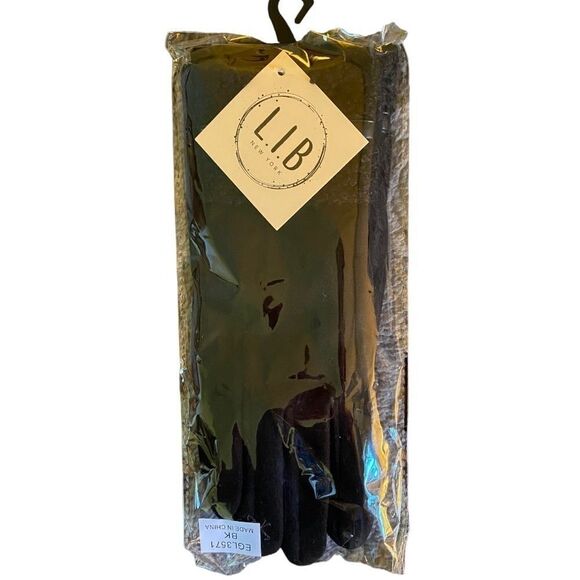 LIB Design NY Black Microsuede Smart Touch Gloves OSFM - Picture 5 of 9